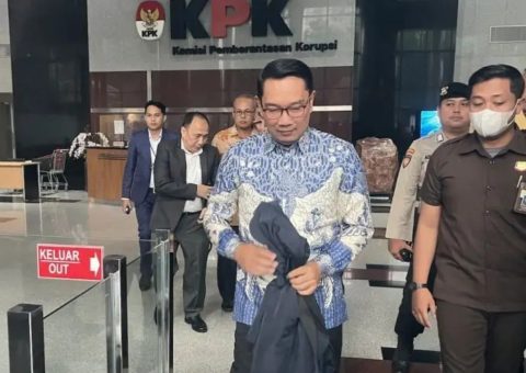 Ridwan Kamil saat di Gedung KPK