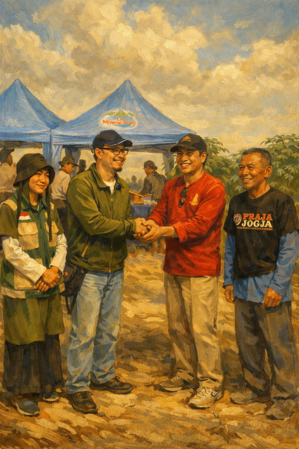 Penanaman bibit jagung