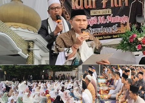 Pelaksanaan sholat Idul Fitri Masjid Al-Muttaqin