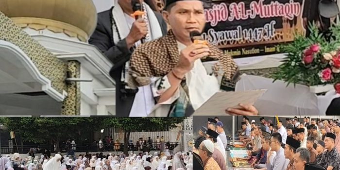 Pelaksanaan sholat Idul Fitri Masjid Al-Muttaqin