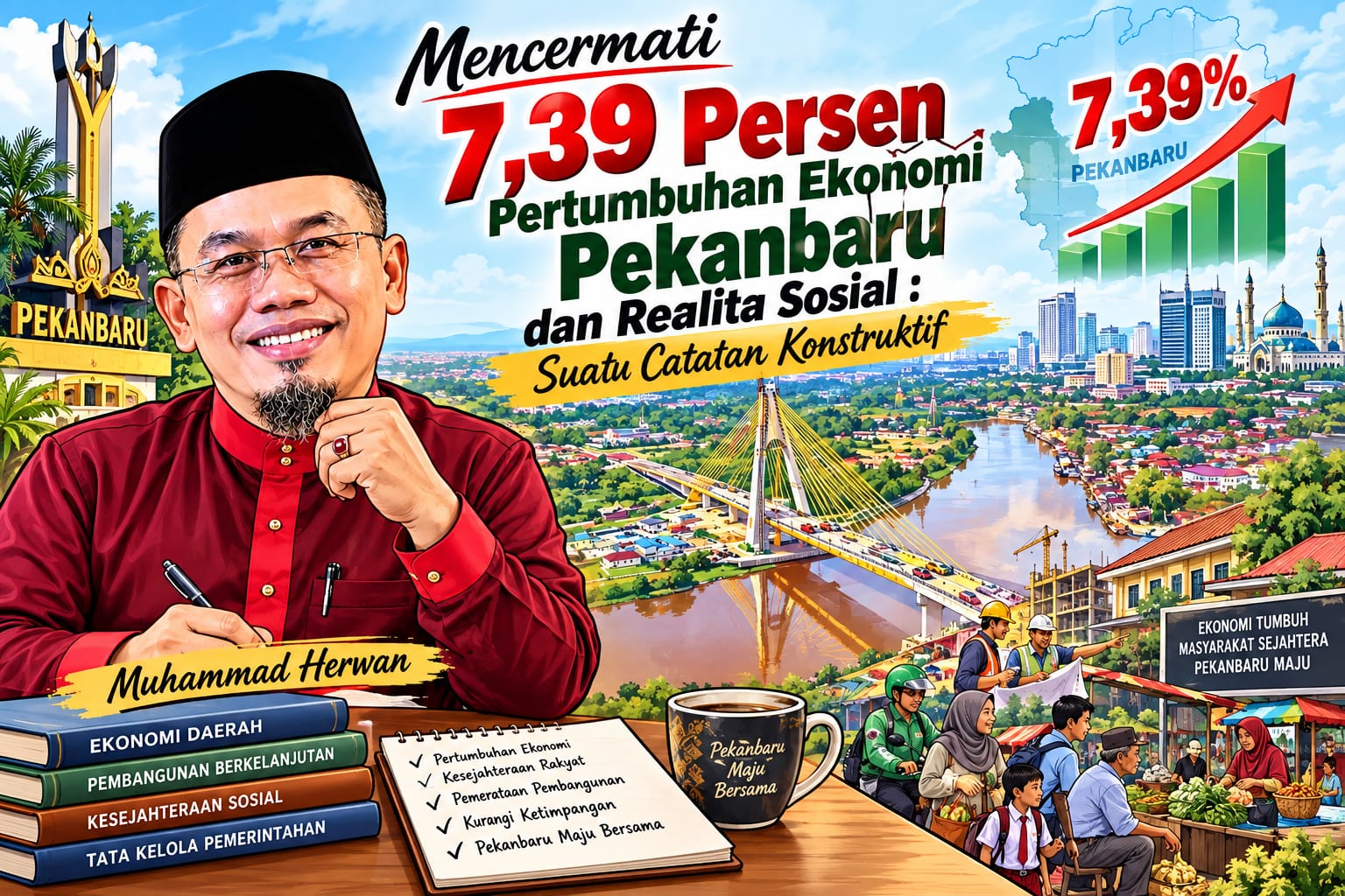 Mencermati 7,39 Persen Pertumbuhan Ekonomi Pekanbaru dan Realita Sosial