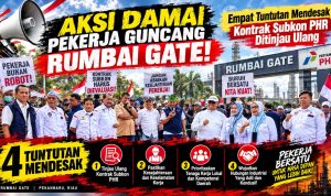 Aksi damai para buruh