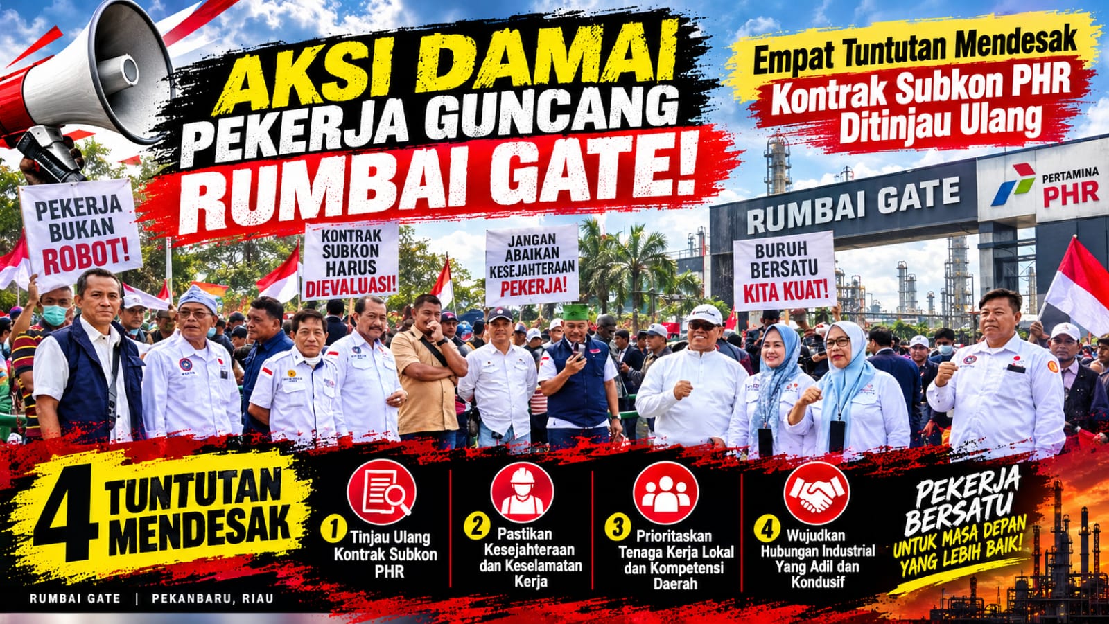 Aksi damai para buruh