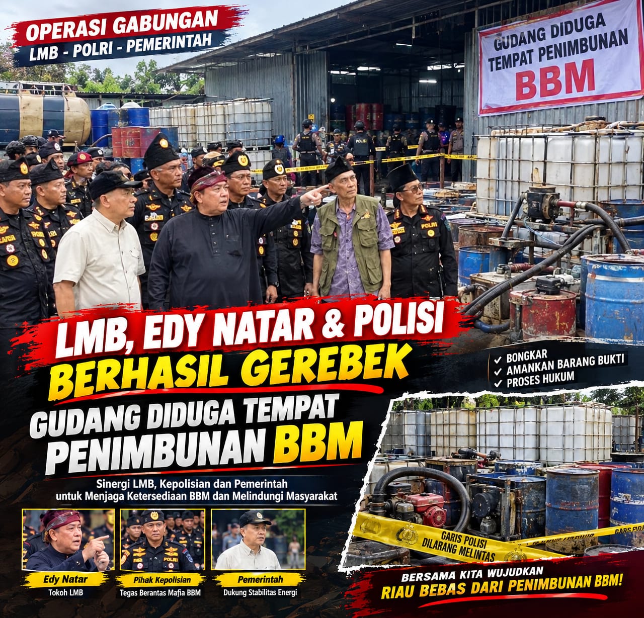Gerebek Diduga Penimbunan BBM