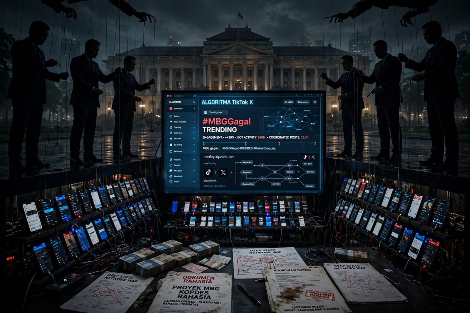 DEEP STATE DIDUGA SABOTASE MBG DAN KOPDES LEWAT BUZZER DAN ALGORITMA